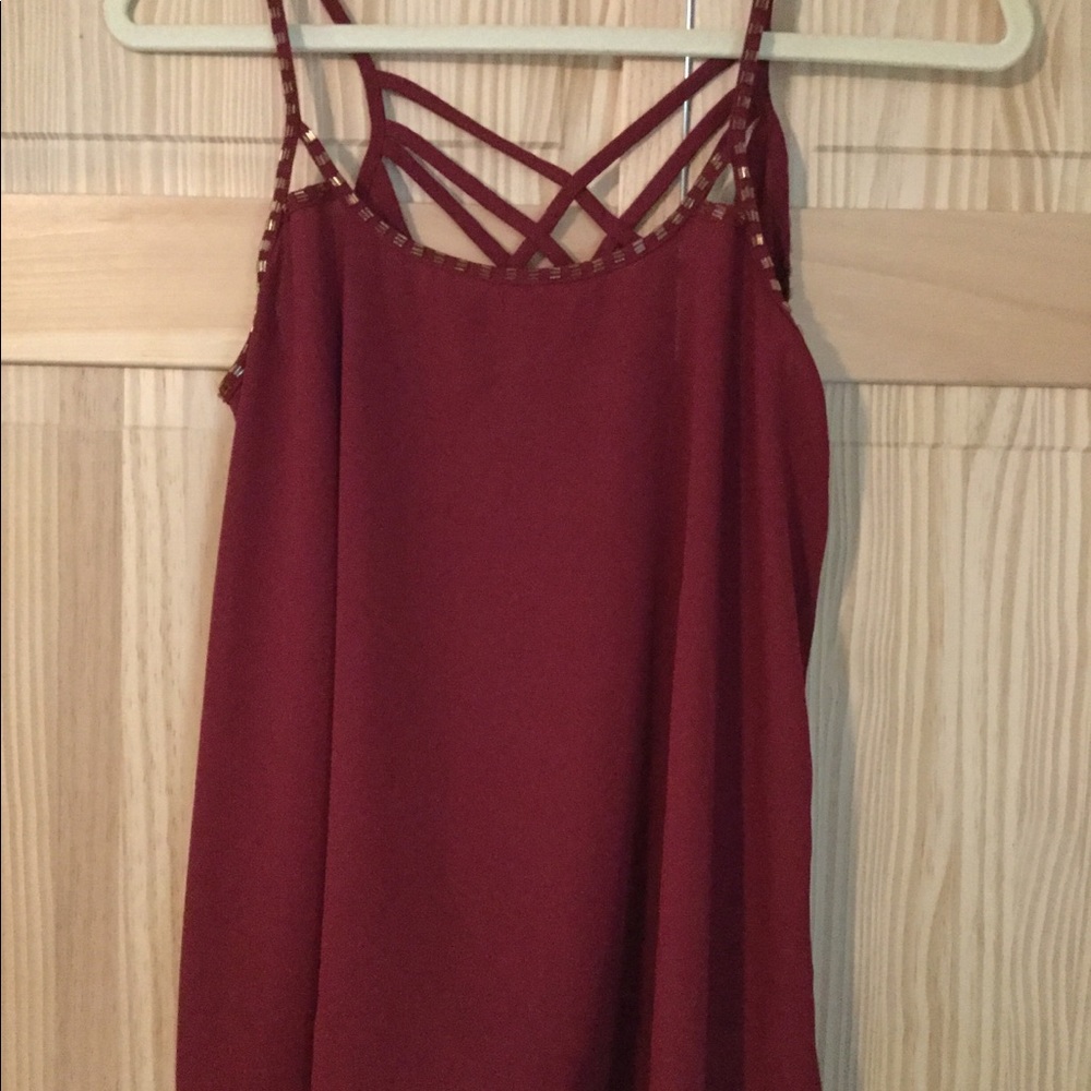 Burgundy tank top
